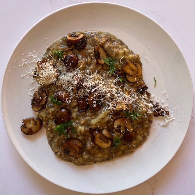 DOUBLE CHEESE MUSHROOM RISOTTO
