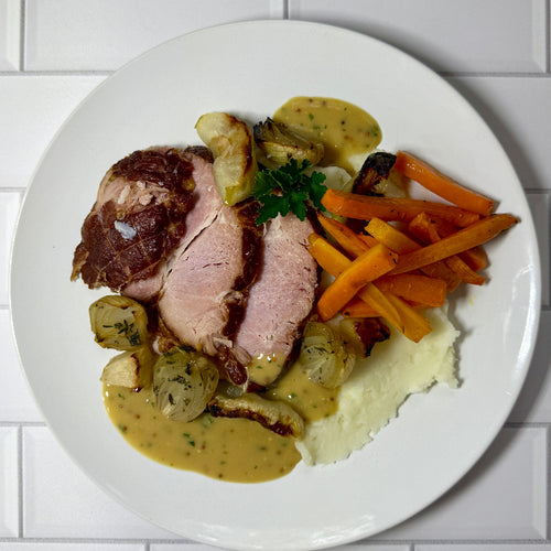 roast gammon complete meal