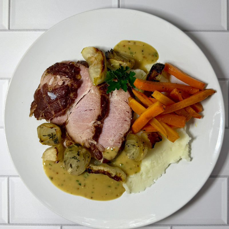 roast gammon complete meal