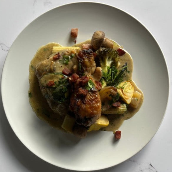 CHICKEN MUSHROOM POTJIE